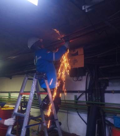Pembongkaran Pipa CO2 System